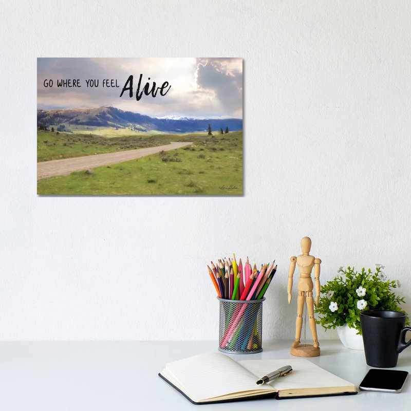 Go Where You Feel Alive by Lori Deiter - Wrapped Canvas Print, 20.32 cm H x 30.48 cm W
