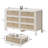 Pomodoro 51" W Rattan 6-Drawer Dresser With Golden Handles — Coastal Boho Bedroom Storage Chest-314767830