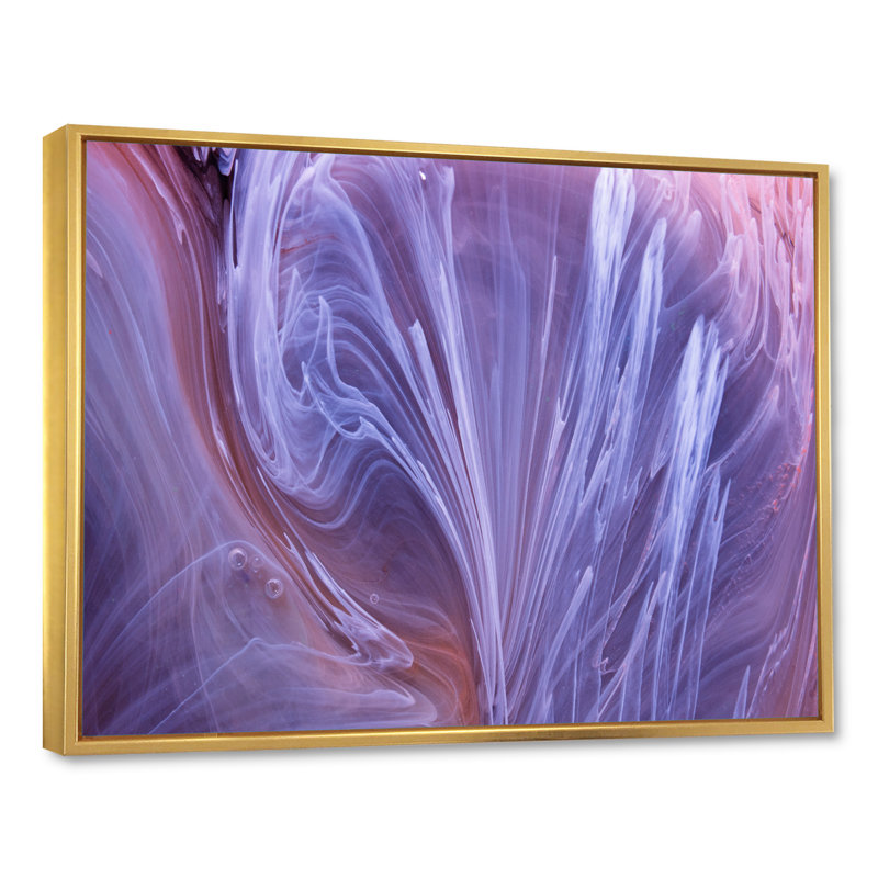 «Luxury Purple Swirl Flow Art», reproduction d'art sur toile encadrée, H 30 po x l 40 po x P 1,5 po