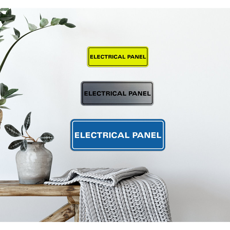 Panneau électrique standard, H 3 po x l 9 po, Argent