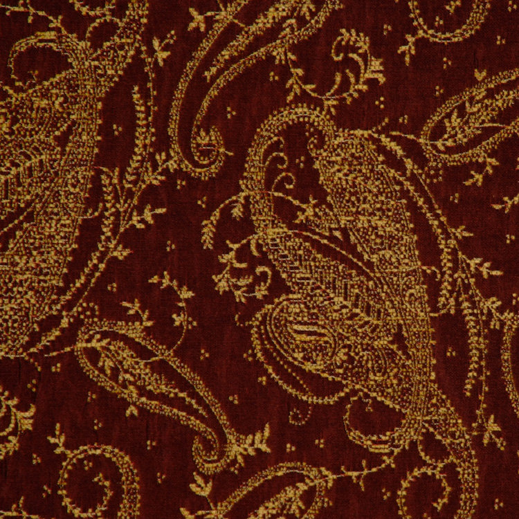 Allure Paisley Fabric, Brown/Beige
