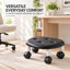 Tabouret bas à roulettes avec assise rembourrée en similicuir