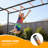 Kids Outdoor Jungle Gym – Metal Monkey Bars + Belt & Trapeze Swing, Heavy-duty 600 Lb Capacity, Metal Swing Sets for Backyard with Climbing Net & Rope