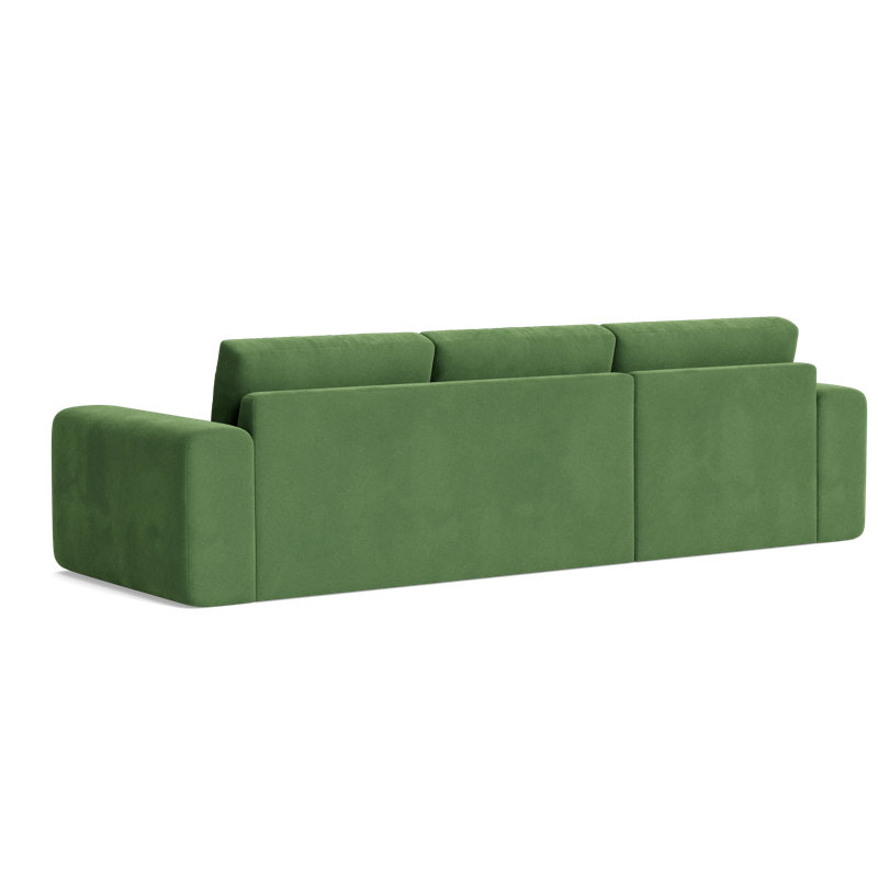 The OG Sofa & Chaise, Performance Velvet - Ivy, Left Hand Facing