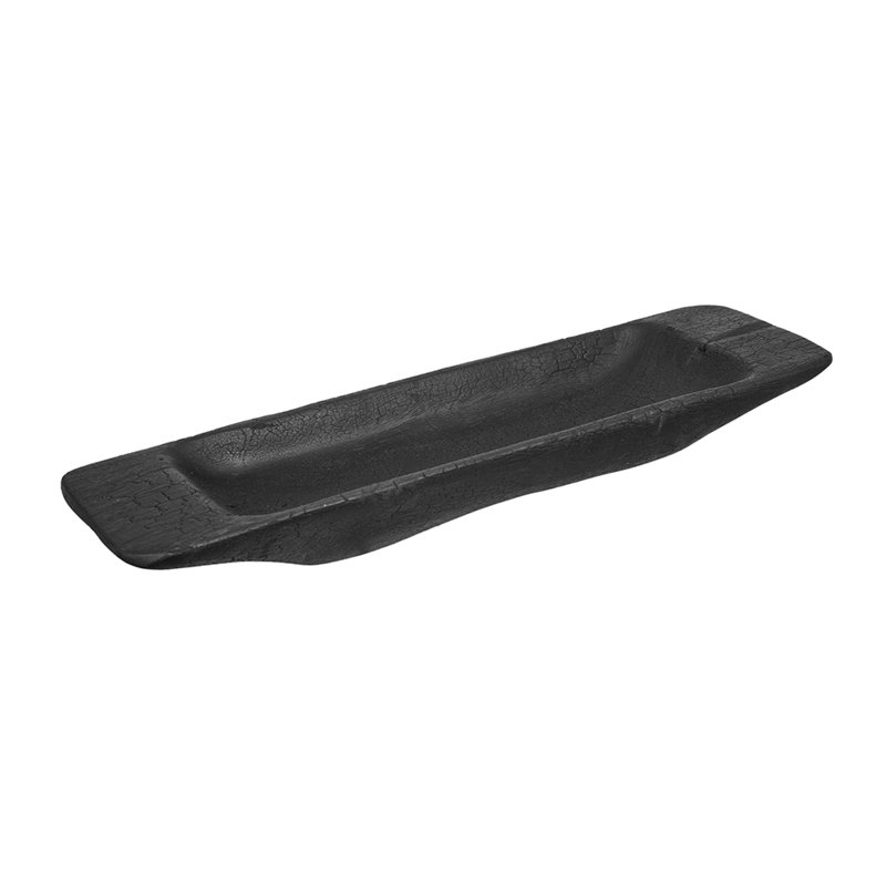 Plateau en bois de teck noir Sina