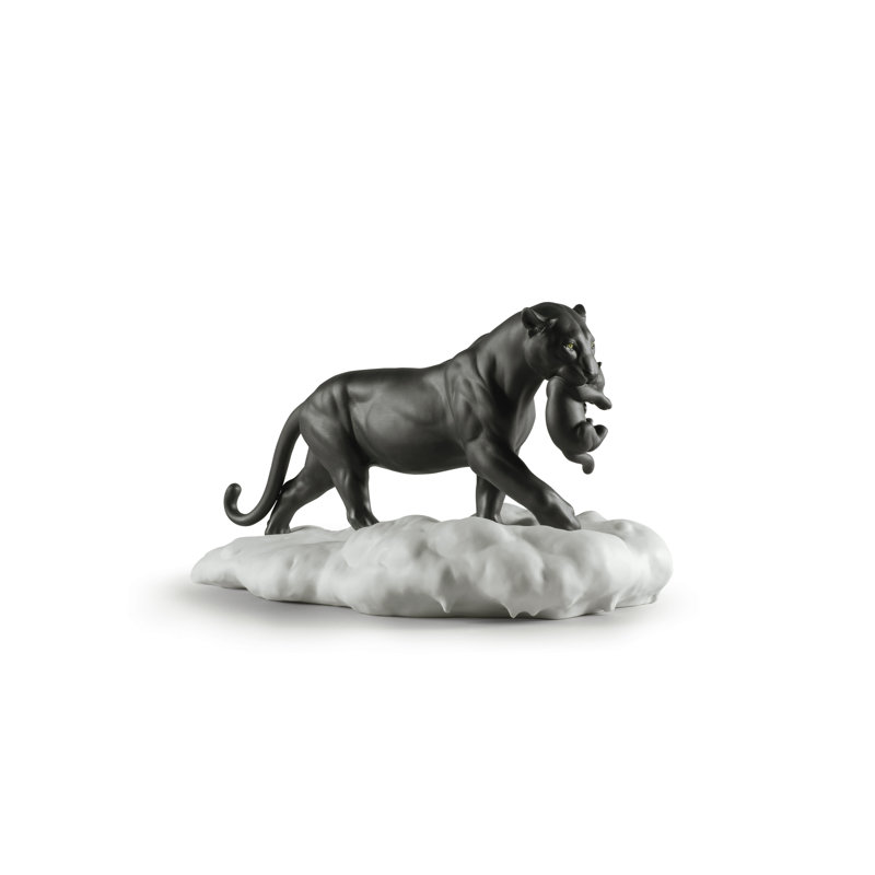 Panther with Cub Figurine