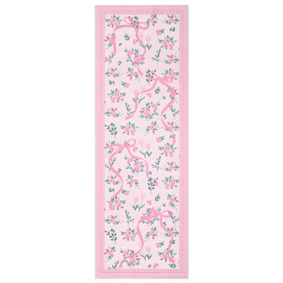 Floral Machine Washable Rug For Playroom,Cute Throw Carpet,Low Pile Throw Carpet Non Slip Non Shedding Floor Cover Stain Resistant Folding Carpet For Home Decor