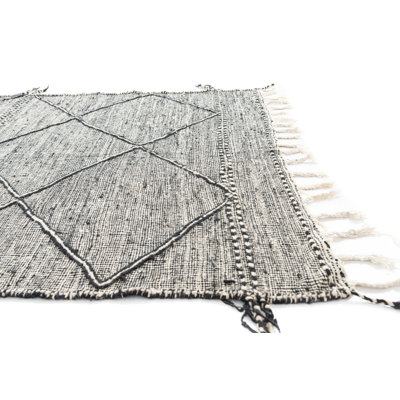 Tapis noir et blanc Nathaniel