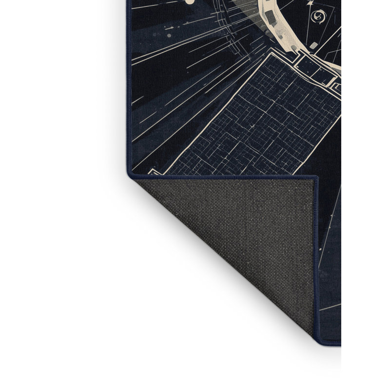 Tapis gris moelleux à motif géométrique moelleux et moderne de l'espace, 4 x 2