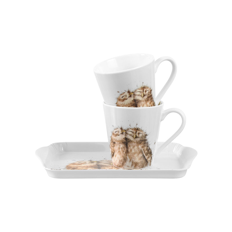 Wrendale Designs, Coloured - Owl Mug & Tray Set