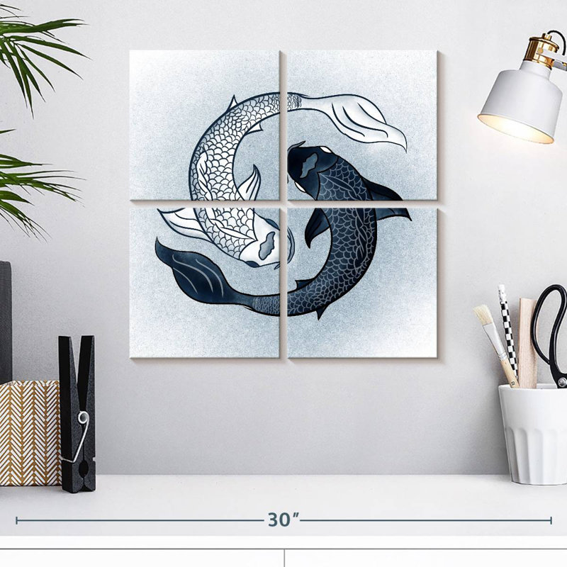 Yin Yang Fish, 18" H x 18" W
