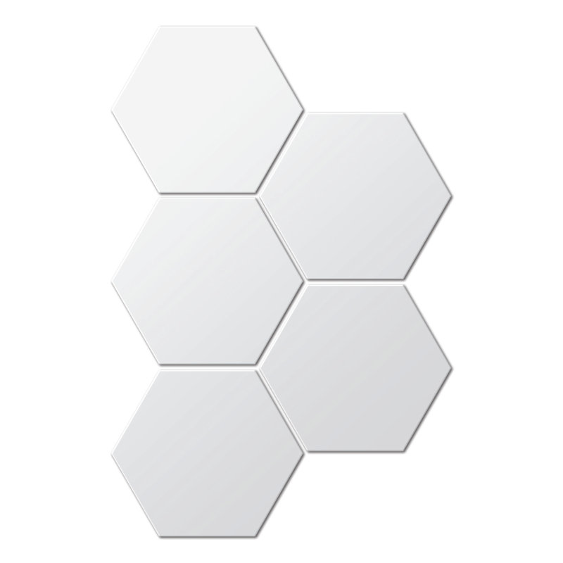 Hexagonal Tiles Accent Mirror, 38.5cm H x 25.8cm W x 0.3cm D