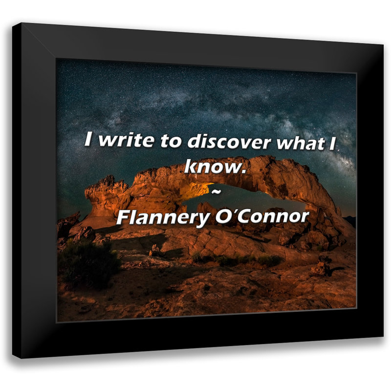 Flannery O'Connor Citation: J'écris pour découvrir ce que je sais.