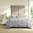 Premium Cotton Bedding Sets, Full Queen Light Gray Modern Home Comfort
