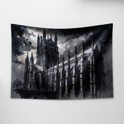 Halloween Gothic architecture Wall Tapestry