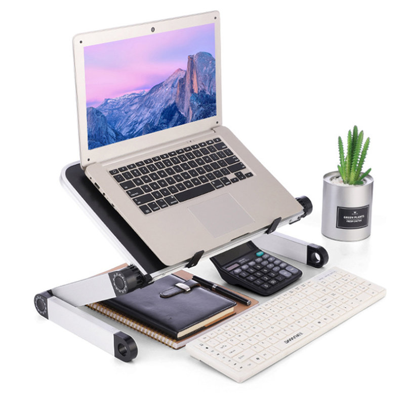 Adjustable Metal Base Standing Desk Converter, White