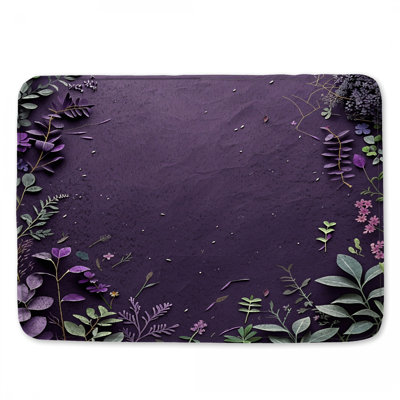Floral Bath Mat Bohemian Boho Bathroom Decor