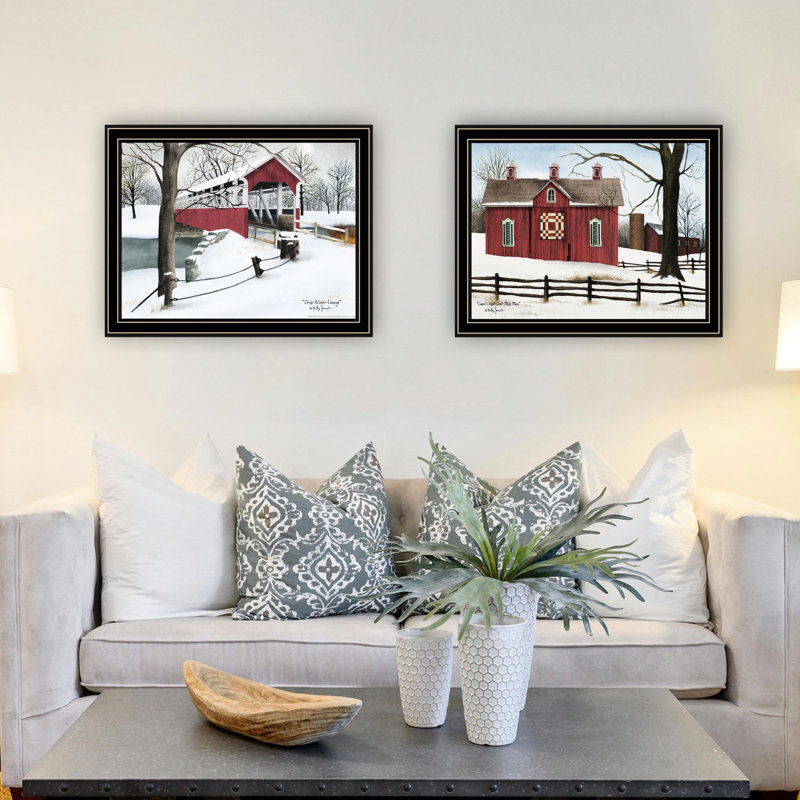 Ensemble de 2 panneaux d'art décoratifs muraux en forme de grange avec nœuds pour la maison, collection décorative en bois et papier