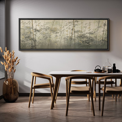 Minimal Botanical Elegant Bamboo Botanical, affiche, nature tranquille, décor zen asiatique, pour salon ou méditation, images, impression numérique sur toile, art numérique encadré très grand