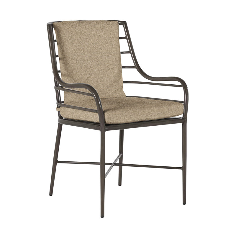 Carmel Patio Dining Armchair with Cushions, Rollo Lace, Welt