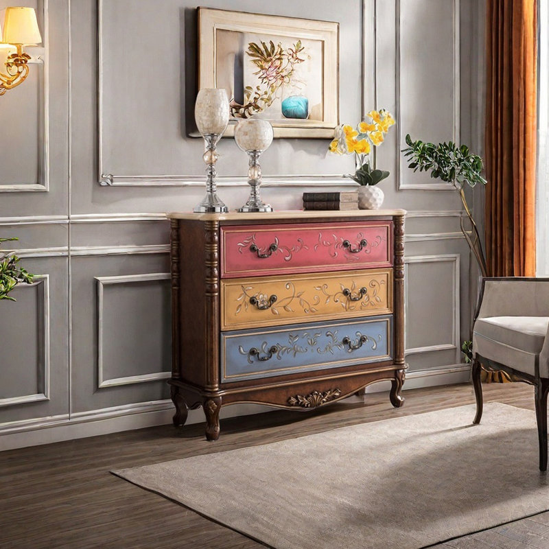 American style painted drawer accent chest