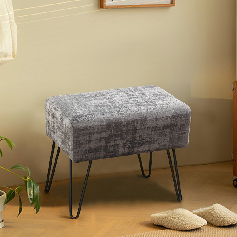 Repose-pieds standard Alegre, Velours gris clocher