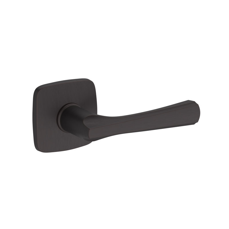 Wyndcliff Passage Lever with Soft Square Rose in Venetian Bronze, Venetian Bronze