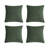 Decorative Compression Hunter Green Corduroy Square Throw Pillow Covers With Inserts-113417193