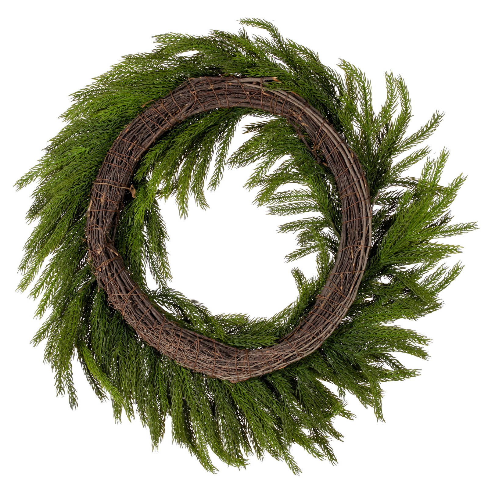 28'' Faux Pine Plastic Wreath