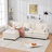 101.9-Inch Three-Seater Sofa, Made Of Chenille Fabric, Equipped With A Movable Footstool, Modular Design, Suitable For Various Settings Such As Living Rooms, Bedrooms, And Apartments.-1972506791