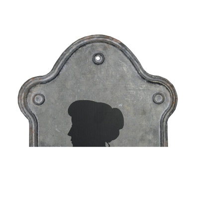 Enseigne de porte de toilette galvanisée en métal ladies
