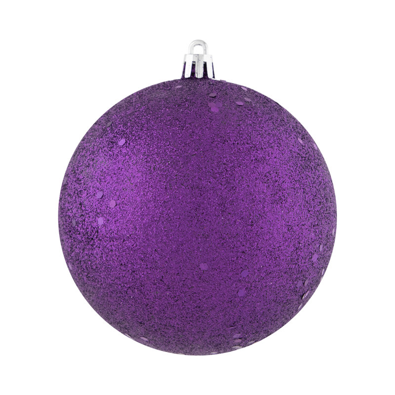 Boules de Noël incassables à 4 finitions 4 po (100 mm), Lavande