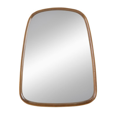 27"X37" Irrgeular Mirror With Wood Frame
