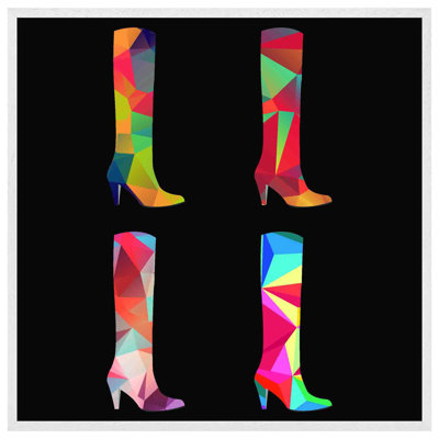 Arrison Geometric Boots Single Picture Frame Wall Art