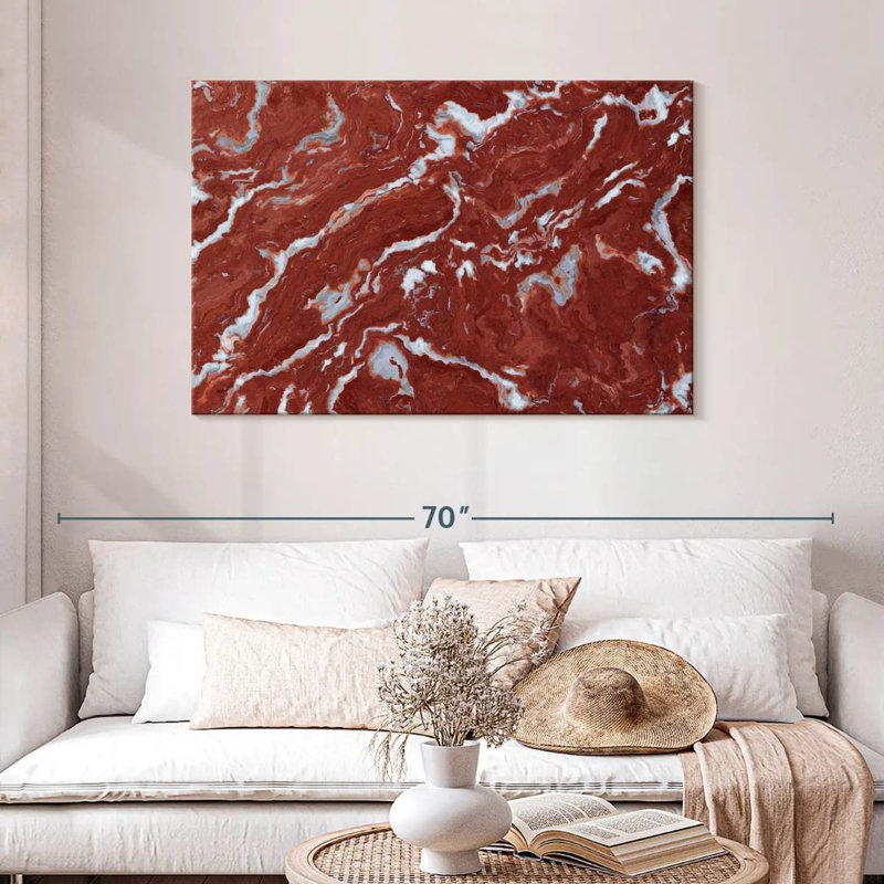 Avery Burgundy Abstract, 30" H x 45" W