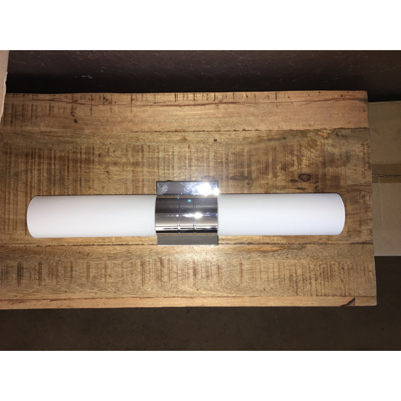 2 Way Light Wall Sconce In Chrome And Opal Glass