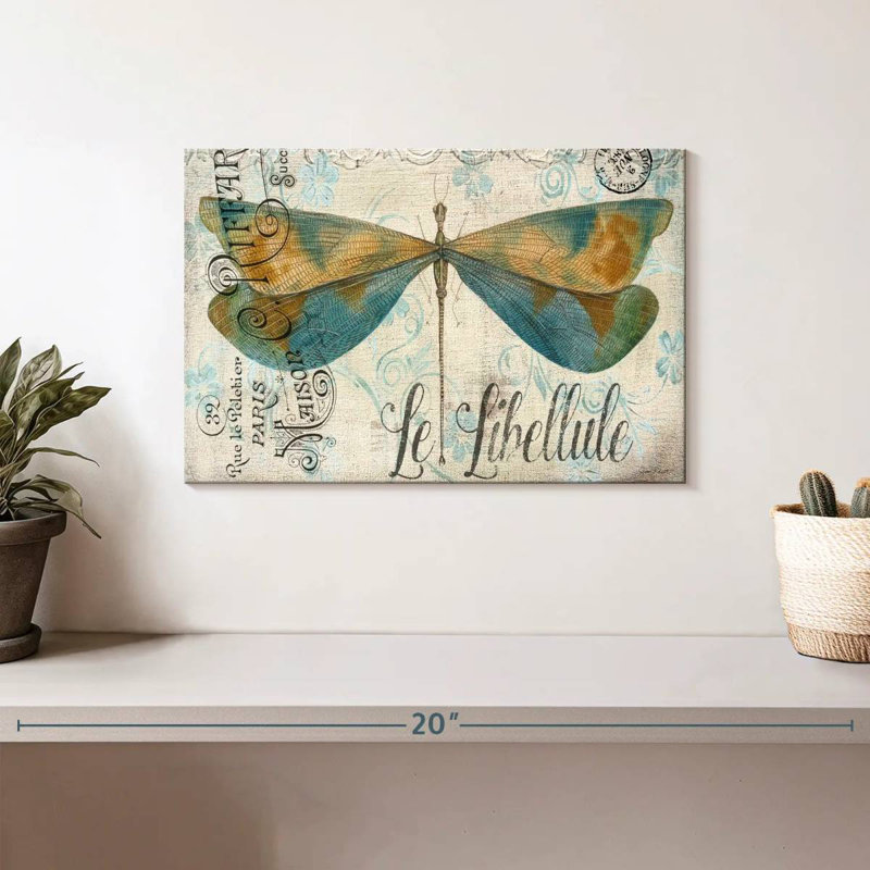 Brampt Lovely Dragonfly, 8" H x 12" W