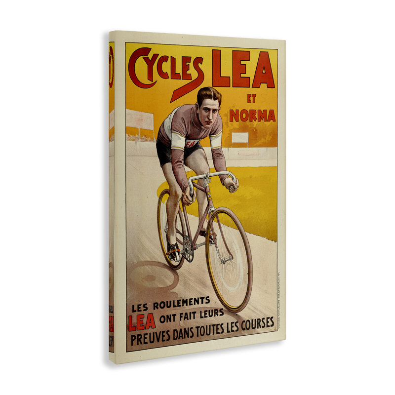 Affiche sur toile jaune antique, conception par Marcus Jules, H 36 po x l 24 po