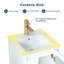 Ensemble de meuble-lavabo simple blanc 16 po