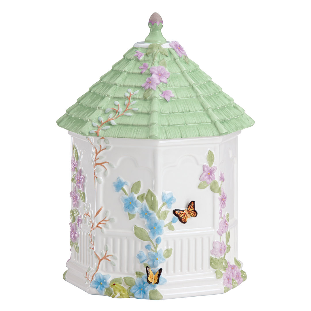 Butterfly Meadow Figural Gazebo Cookie Jar Lenox