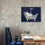 Toile épique Graffiti «Floral Bath 1 Indigo» par Courtney Prahl, 34 po x 26 po-1098237562