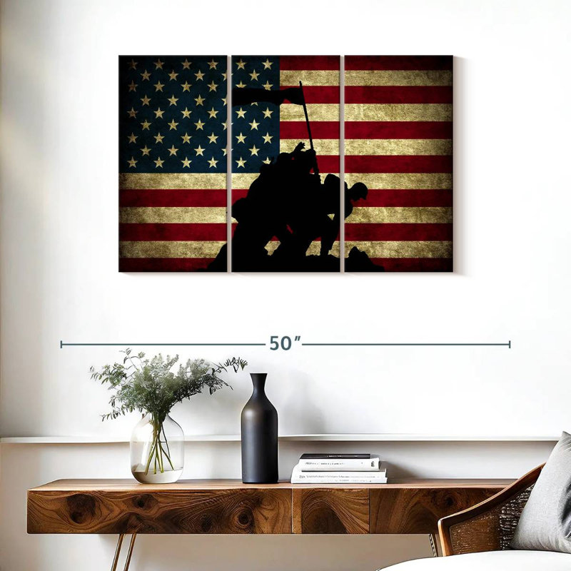 «Memorial Day USA Flag», reproduction sur toile, H 38 po x l 24 po x P 1,25 po