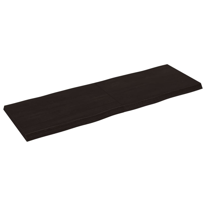 Solid Wood Table Top, Dark Grey, 60cm H x 180cm W x 6cm D