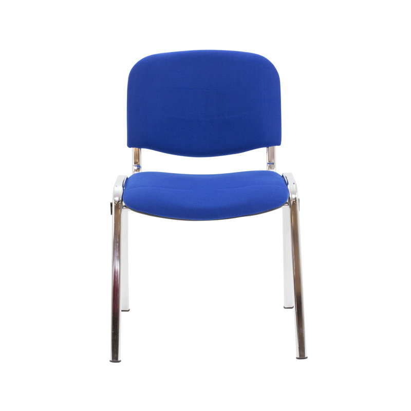 Waiting Room Chair, Royal Blue, Chrome