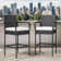 Outdoor Wicker Bar Stools Set Of 2 Patio Wicker Counter Stools With Armrest And Backrest Outdoor Bar Height Chairs