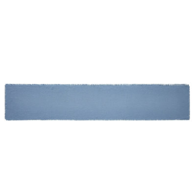 Burlap Dove Gray Runner Fringed