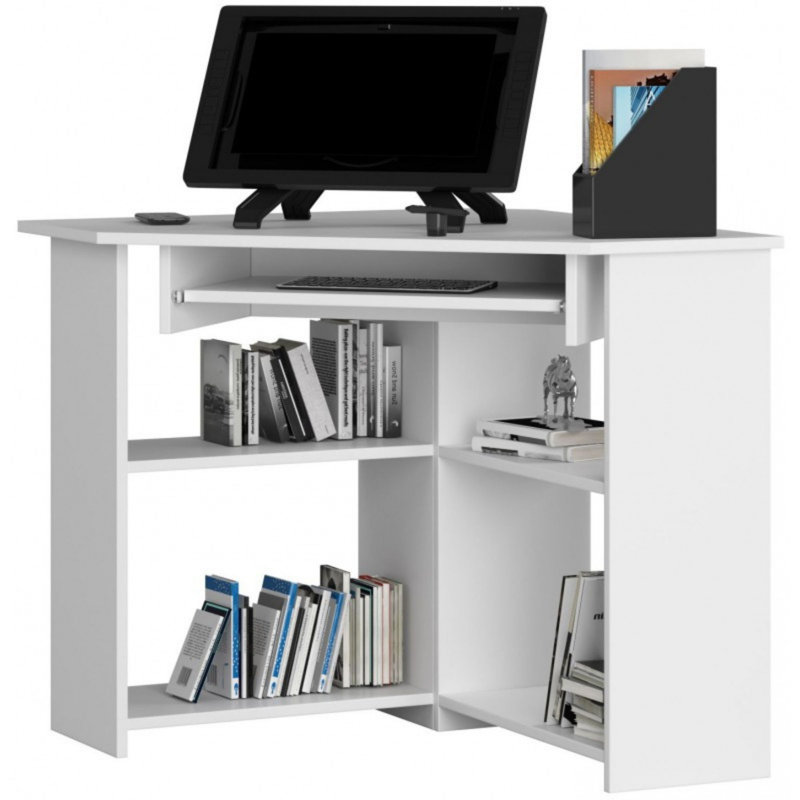 Gilmour Corner Computer Desk, White