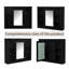 Armoire à pharmacie de 35 po x 27,5 po, armoire de rangement murale pour salle de bain, armoire murale moderne avec miroir, armoire à miroir avec 6 tablettes ouvertes (meuble-lavabo non inclus)