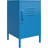 Metal Locker End Table With Storage Shelves And Locking Door