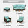 Argyri Wicker Outdoor Patio Conversation Furniture Sectional Set with Fire Pit Table